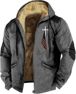 Men's Warm Thick Hoodies Fleece Sherpa Lined Hooded Jacket Heavyweight Zip up Coats Winter Workout Soft Sweatshirt