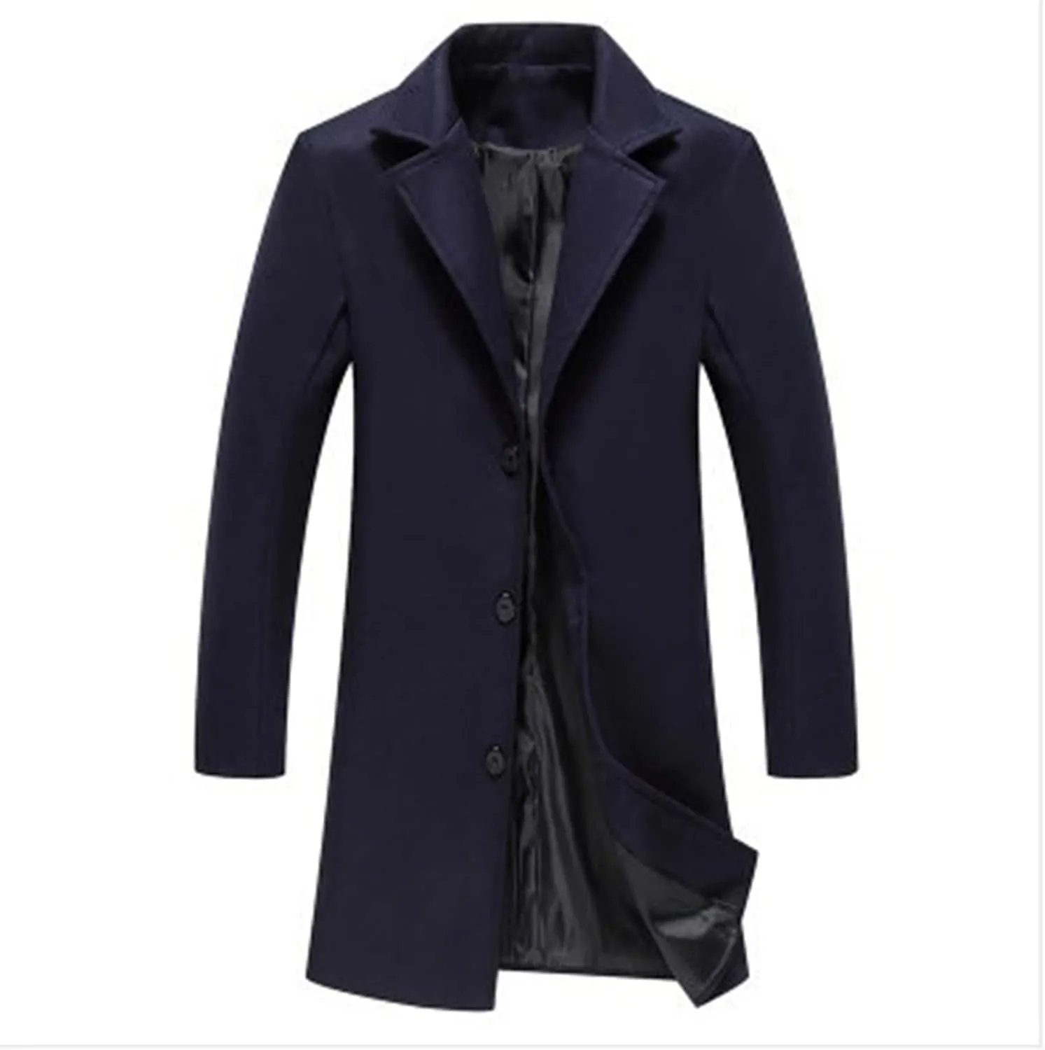 MIDOO Fleece Jacket Men Quarter Zip Men Autumn Winter Casual Solid Hooded Neck Long Sleeve Pocket Sweatshirt Zipper Coat