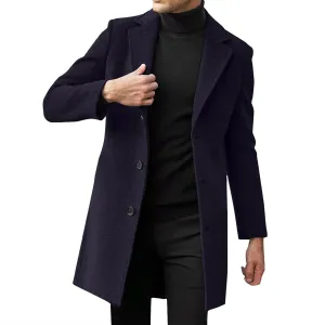 MIDOO Fleece Jacket Men Quarter Zip Men Autumn Winter Casual Solid Hooded Neck Long Sleeve Pocket Sweatshirt Zipper Coat