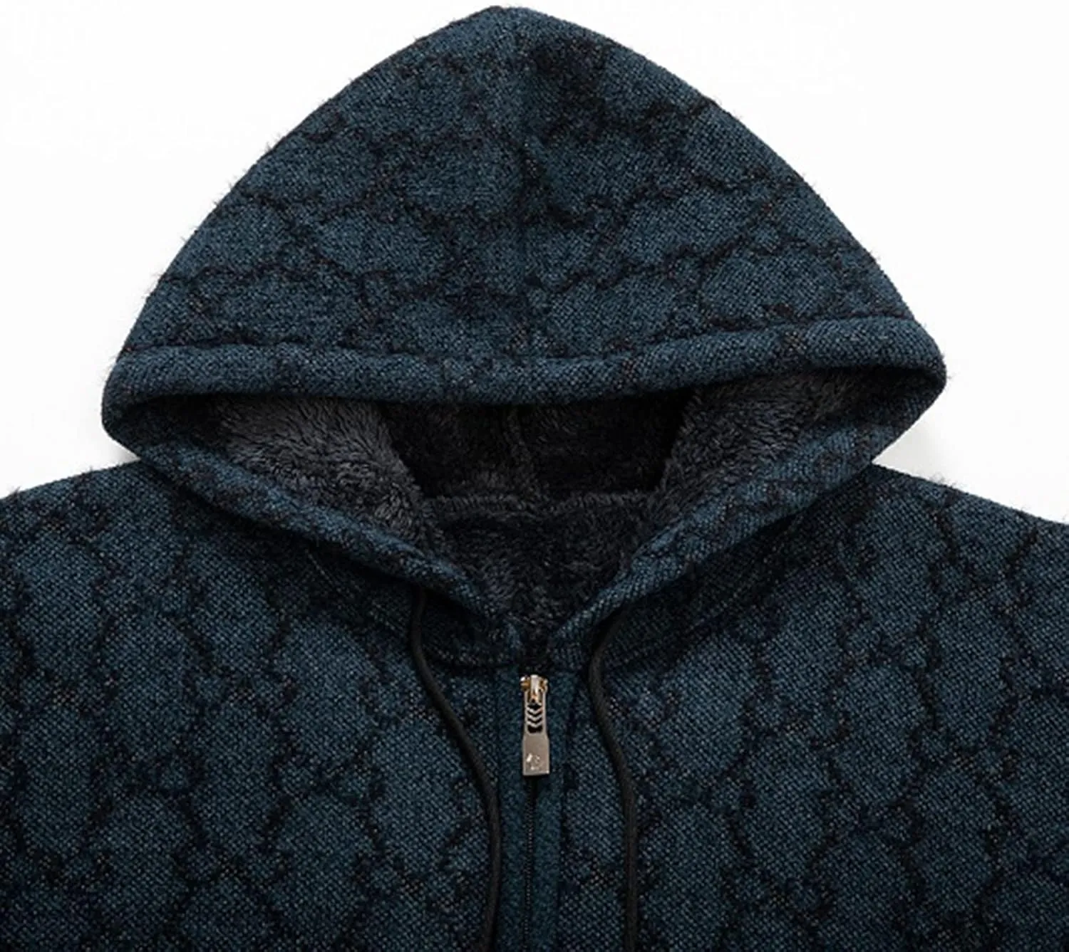 MIDOO Lightweight Golf Rain Jacket Men Knit Cardigan Sweater Slim Long Sleeve Hooded Sweatshirt Outdoor Winter Warm Jackets