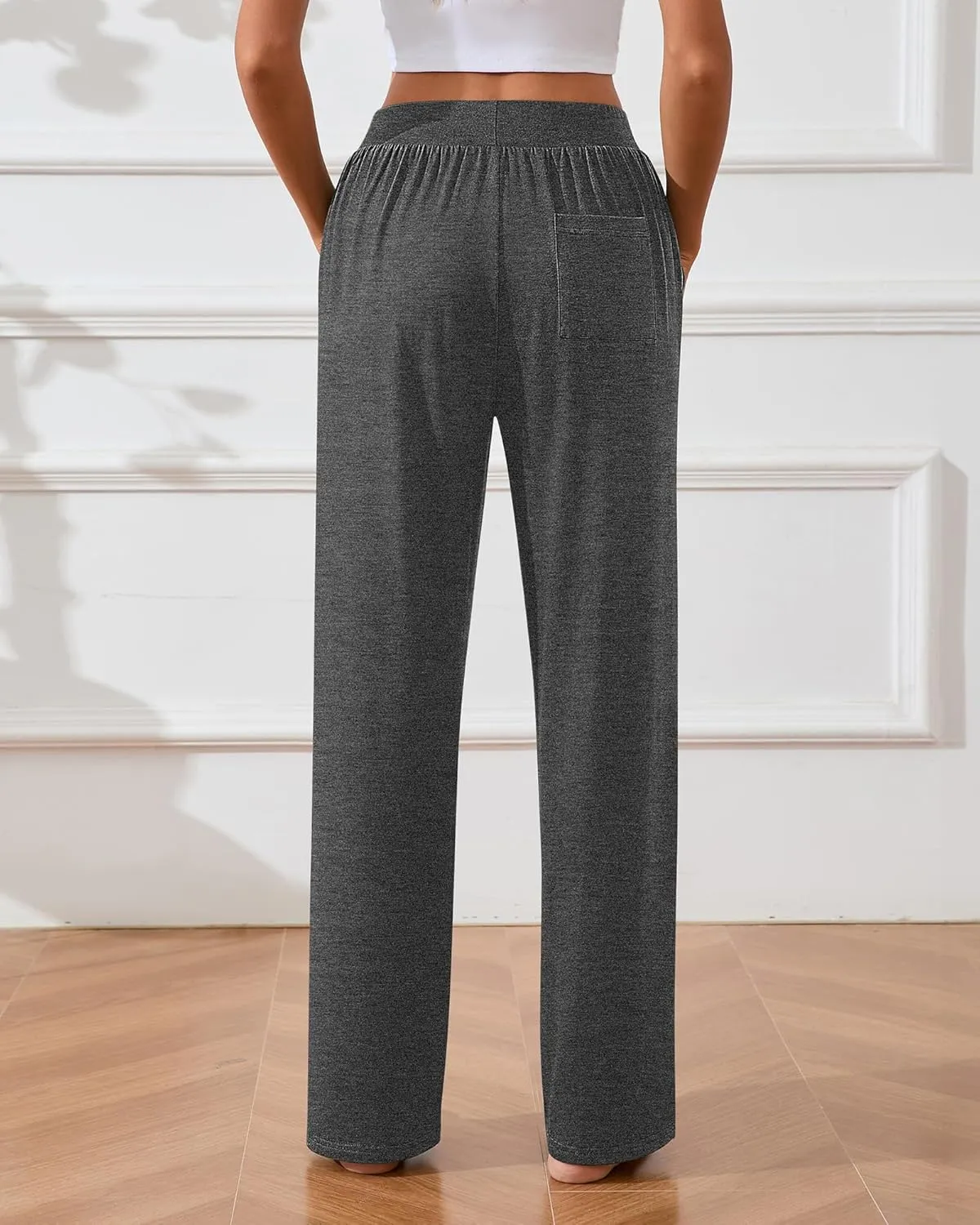 Neer Womens Lounge Yoga Pants Wide Leg Side Slit Sweatpants with Pockets Casual Loose Cozy Pant Comfy flowy Joggers