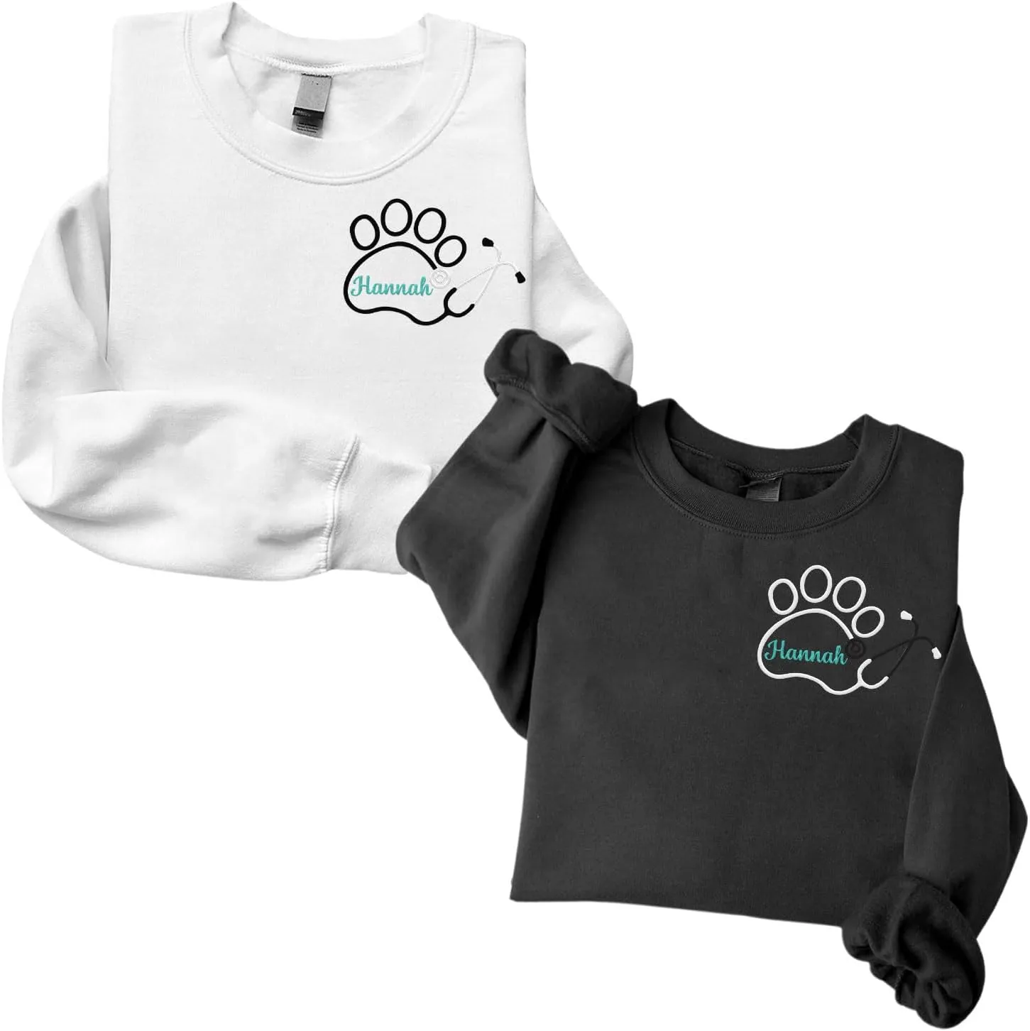 Personalized Veterinarian Embroidered Sweatshirt, Custom Vet Tech Shirt, Veterinary Technician Week Gifts, Veterinary Gifts