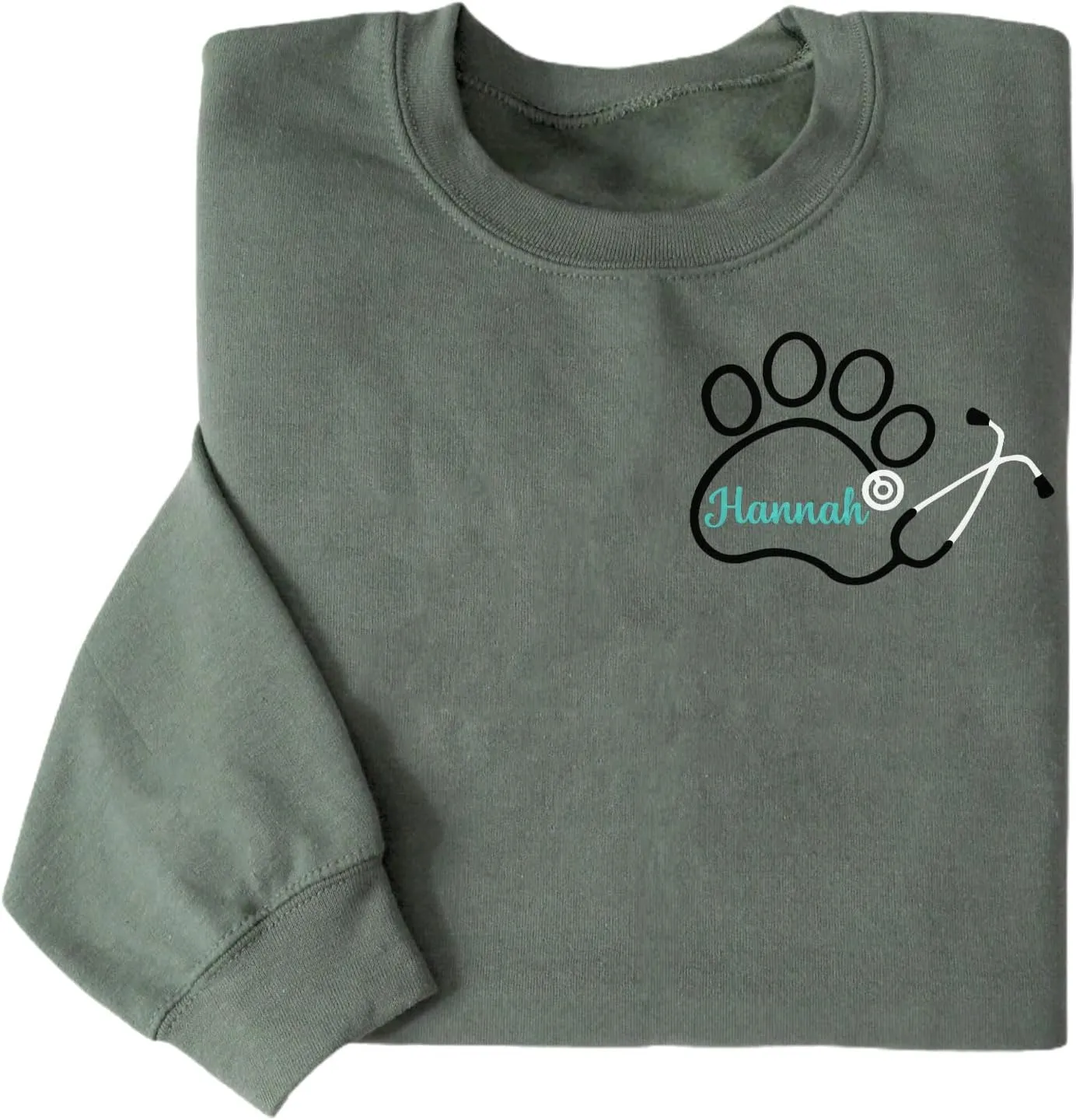 Personalized Veterinarian Embroidered Sweatshirt, Custom Vet Tech Shirt, Veterinary Technician Week Gifts, Veterinary Gifts
