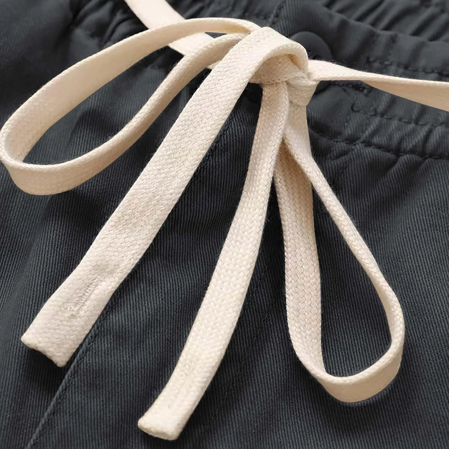 Plus Size Trousers for Men Solid Elastic Waist Drawstring Straight Leg Pants 2025 Fashion Casual Baggy Everyday Pant