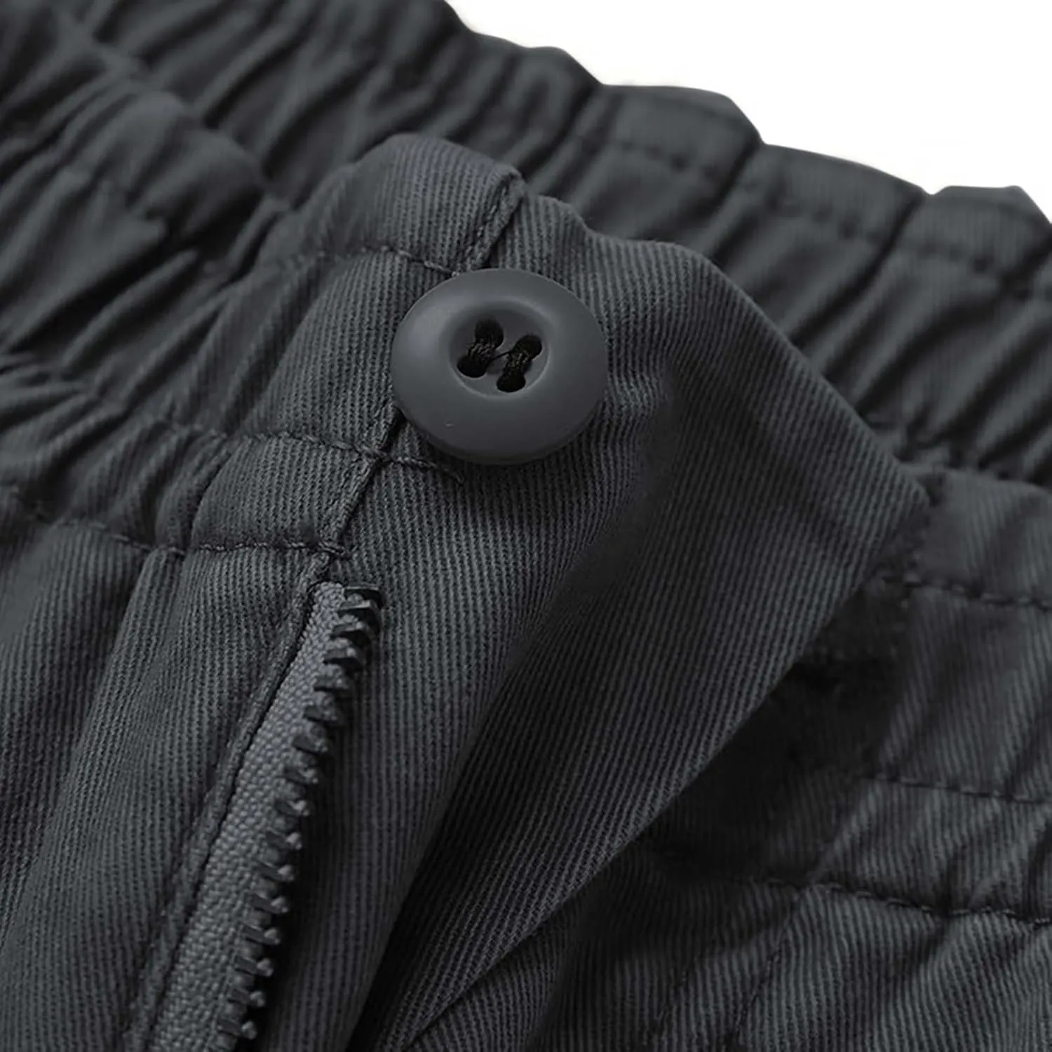 Plus Size Trousers for Men Solid Elastic Waist Drawstring Straight Leg Pants 2025 Fashion Casual Baggy Everyday Pant