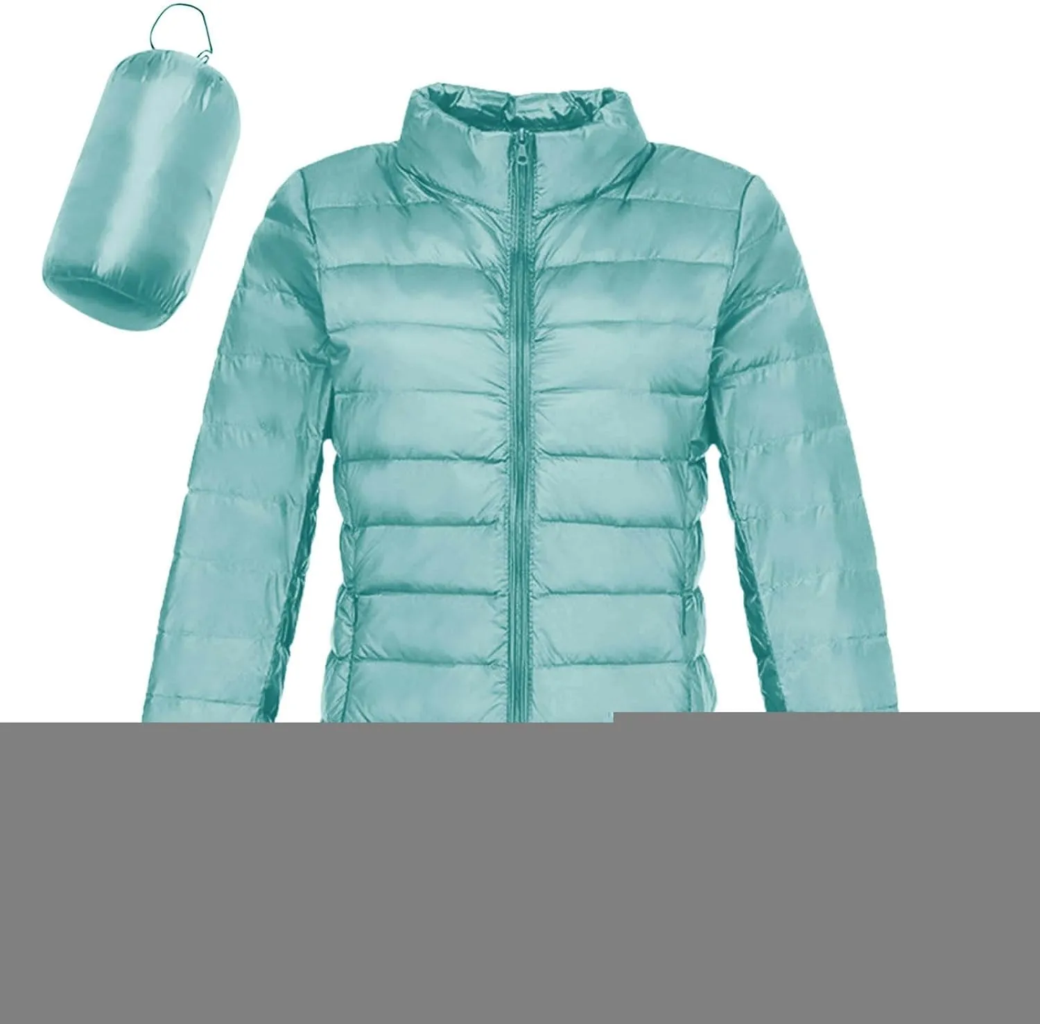 Quilted Jackets for Women Casual Lightweight Hooded Down Jacket Packable Solid Color Puffer Coats Jacket with Storage Bag