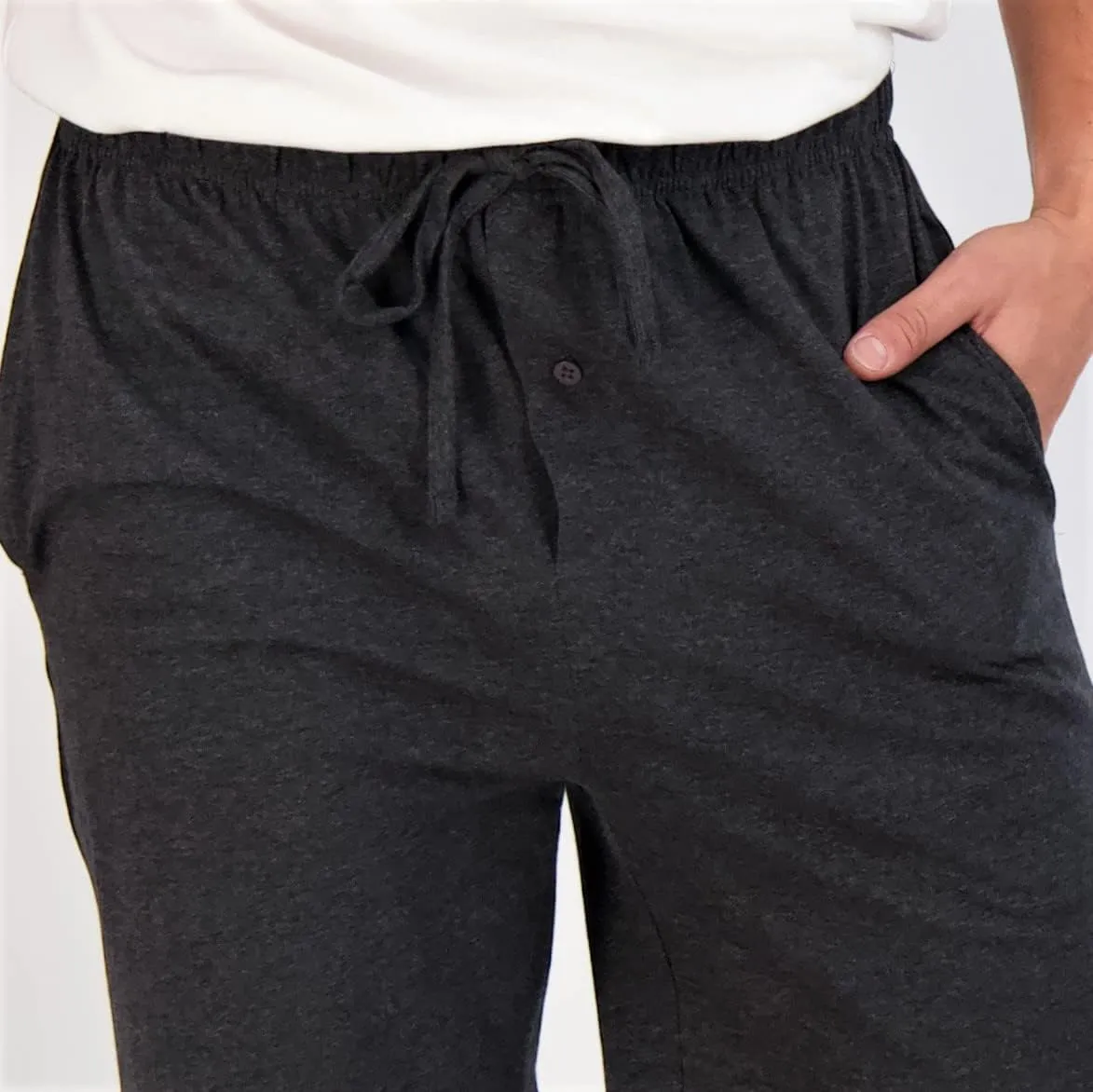 Real Essentials 3 Pack:Mens Cotton Ultra-Soft Knit Sleep Pajama Shorts & Lounge Wear (Available In Big & Tall)