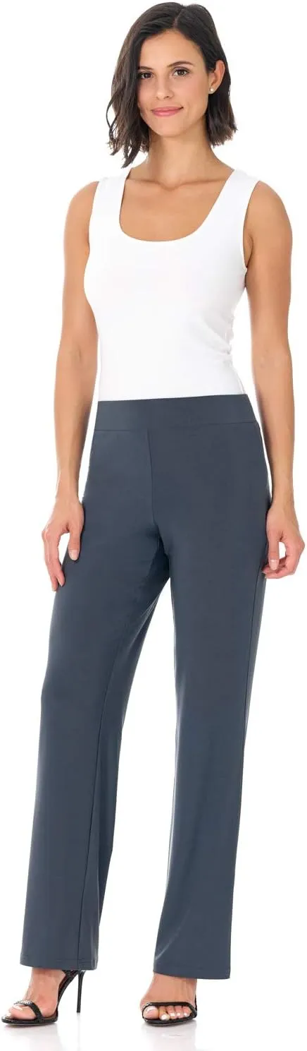 Rekucci Travel in Style Women's Soft Knit Classic Straight Leg Pant