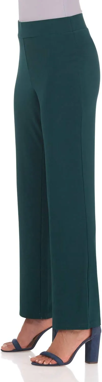Rekucci Travel in Style Women's Soft Knit Classic Straight Leg Pant