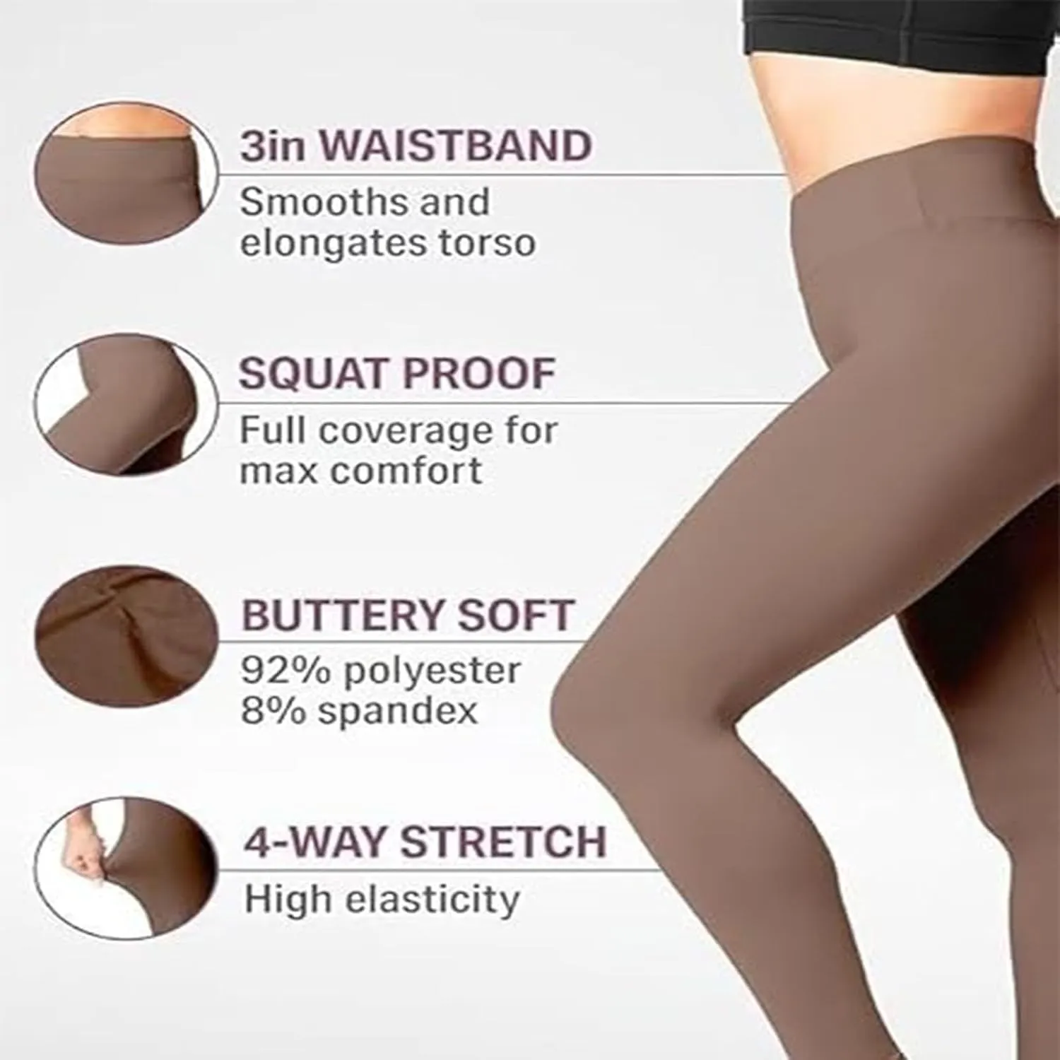 Relevantf High Waisted Tummy Control Shaping Training Leggings, Extra High Waisted Compression Leggings for Women