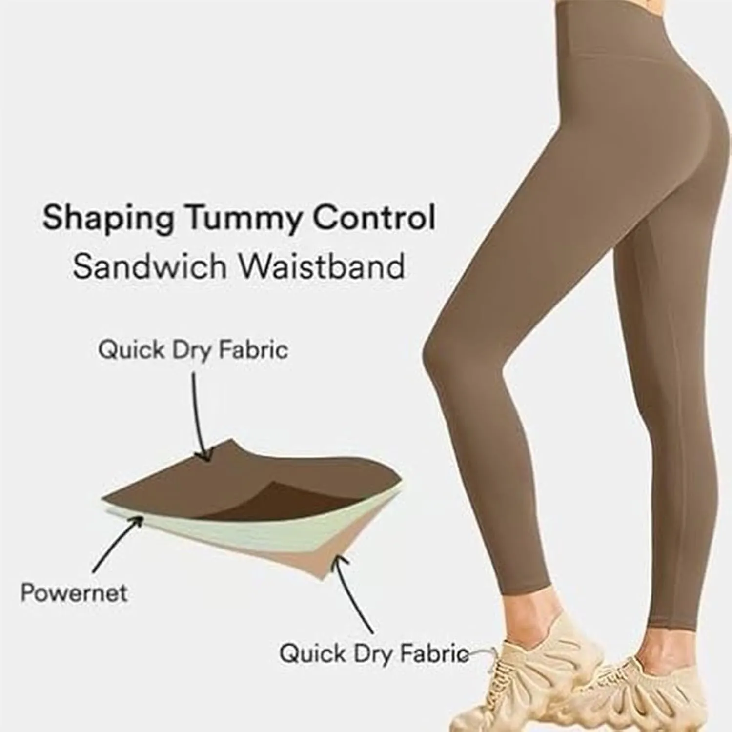 Relevantf High Waisted Tummy Control Shaping Training Leggings, Extra High Waisted Compression Leggings for Women
