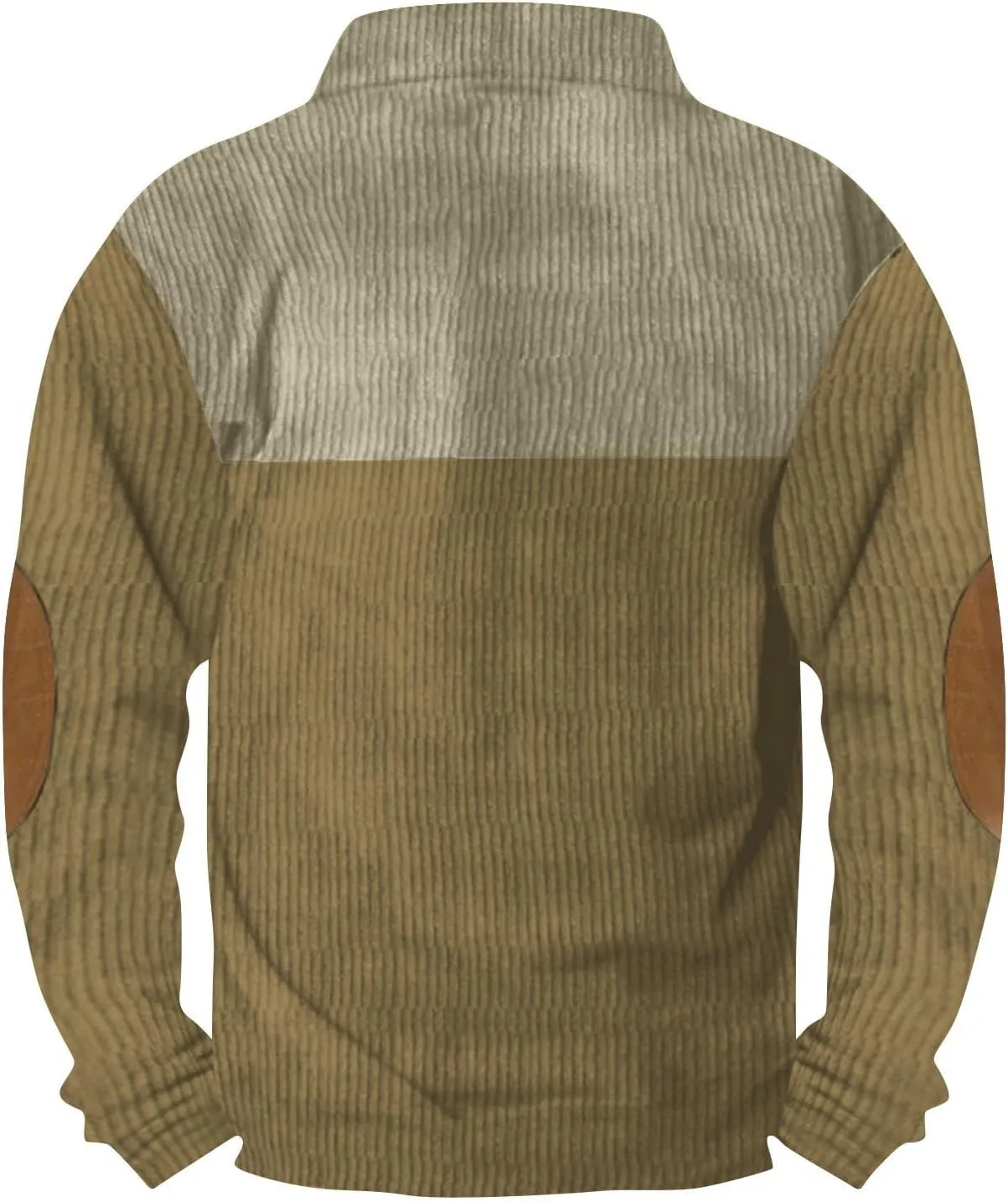 Stylish Mens Sweatshirt With Elbow Patches Cozy And Durable Winter For Casual Wear And Layering