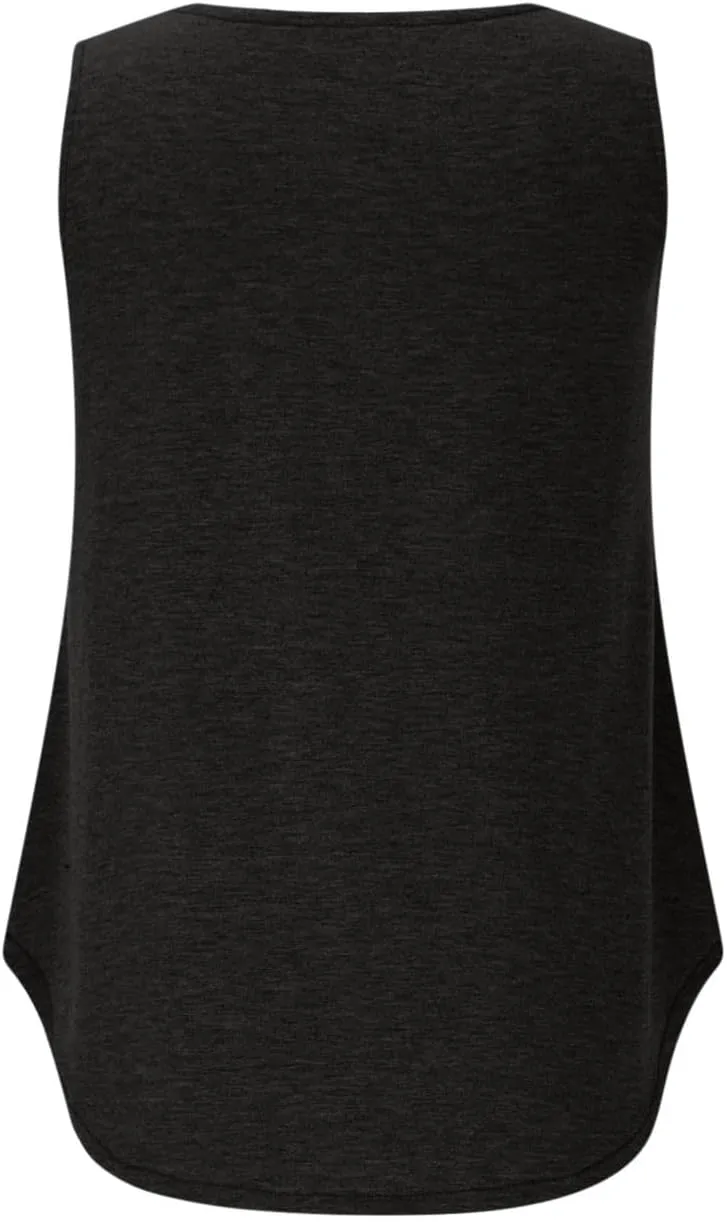 Summer Tank Top for Women Sleeveless Ribbed Trim Scoop Neck Flowy Curved Hem Basic Tops Shirts Beach Vacation Clothes