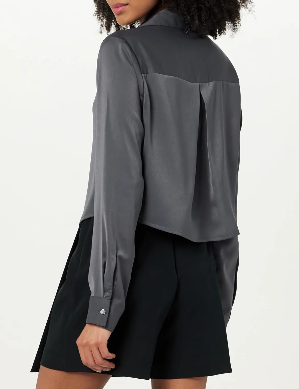The Drop Women's Harlow Silky Cropped Blouse