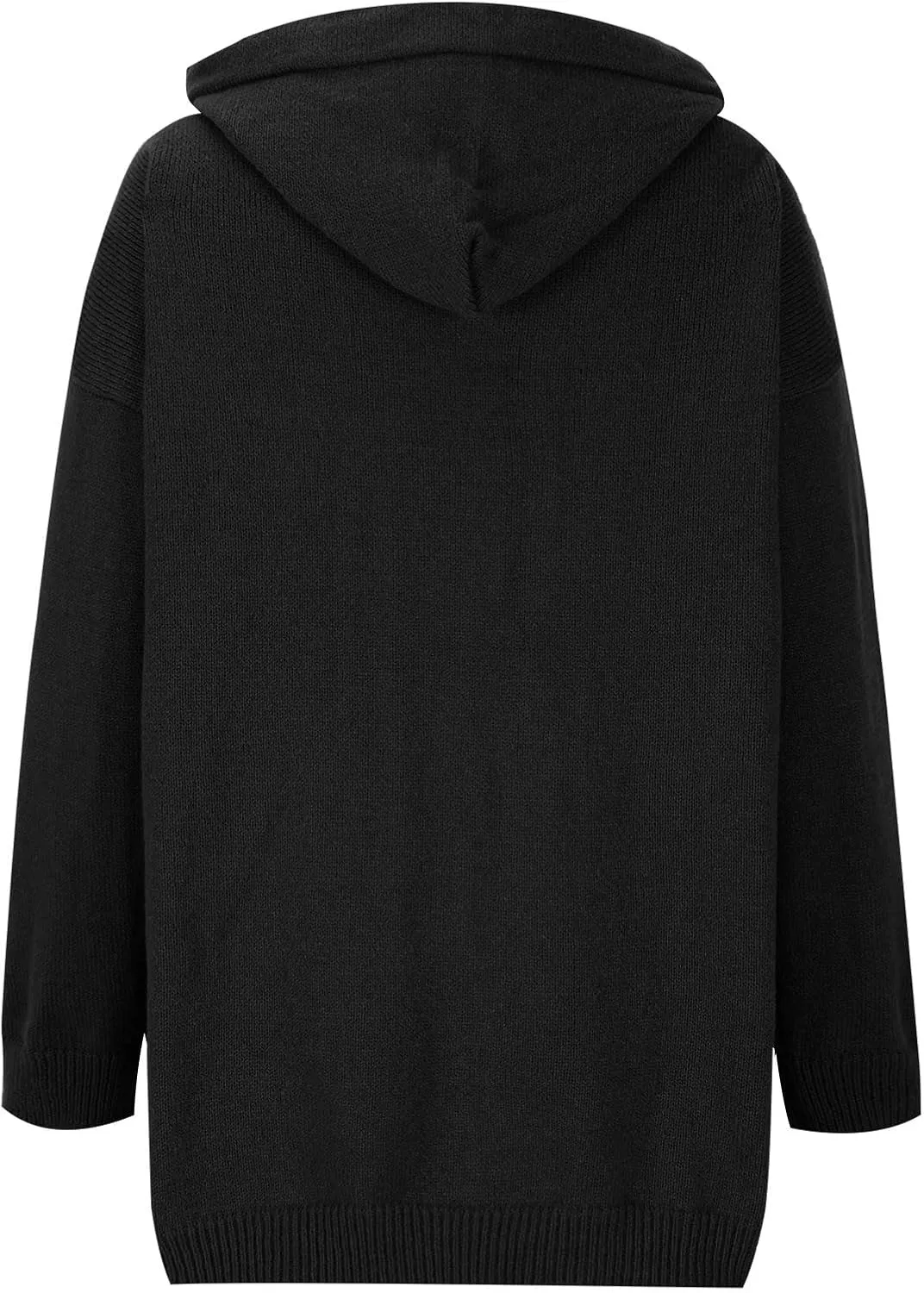 Thick Sweaters Cardigan for Women Plus Size Knitted Hooded Coat Long Sleeve Button Down Warm Jacket Hoodies with Pocket