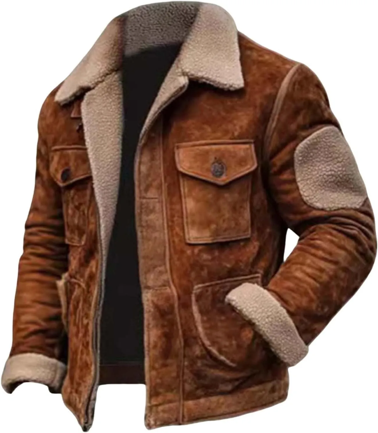 Trench Coat Men Single Breasted Peacoat Warm Sweater Cardigan Coat Windbreaker Single Breasted Winter Coat Water
