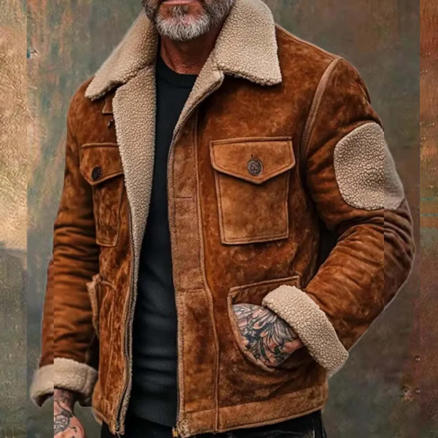Trench Coat Men Single Breasted Peacoat Warm Sweater Cardigan Coat Windbreaker Single Breasted Winter Coat Water