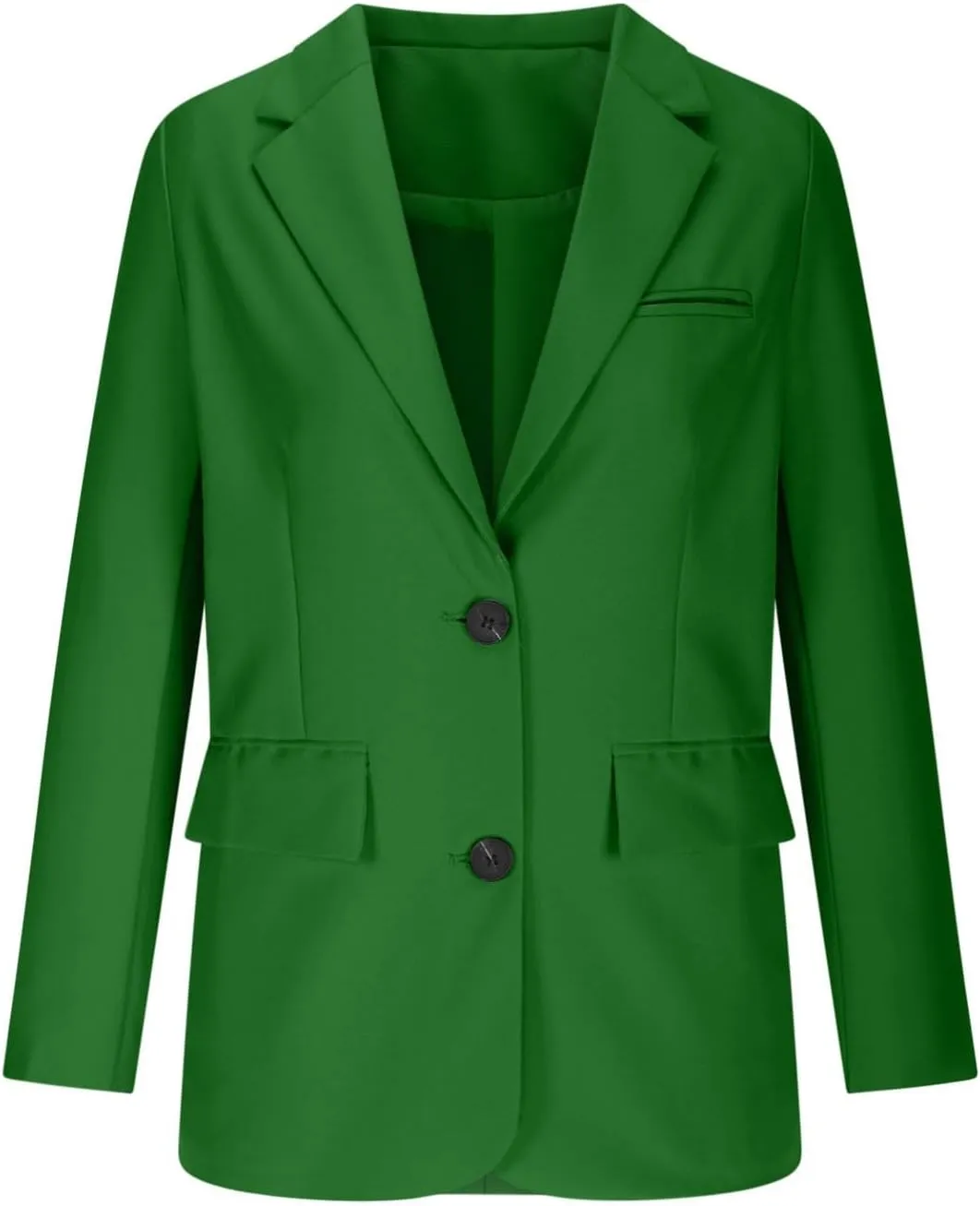 Women Blazer Jackets Solid Color Long Sleeved Lapel Tailored Jackets with Pockets Lightweight Office Work Suit Coat