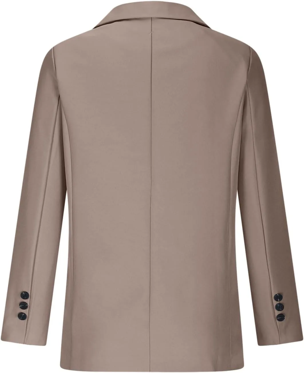 Women Blazer Jackets Solid Color Long Sleeved Lapel Tailored Jackets with Pockets Lightweight Office Work Suit Coat