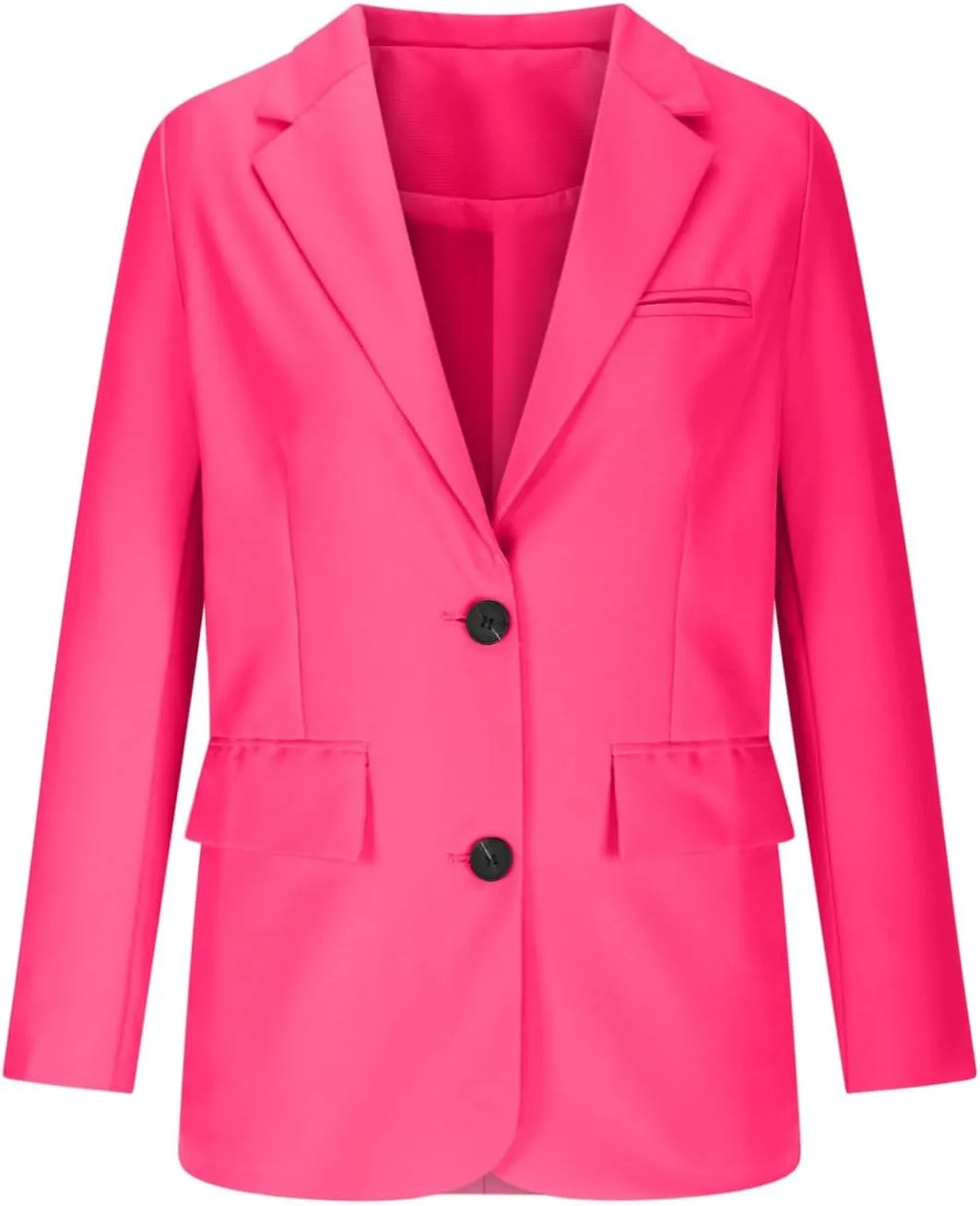 Women Blazer Jackets Solid Color Long Sleeved Lapel Tailored Jackets with Pockets Lightweight Office Work Suit Coat