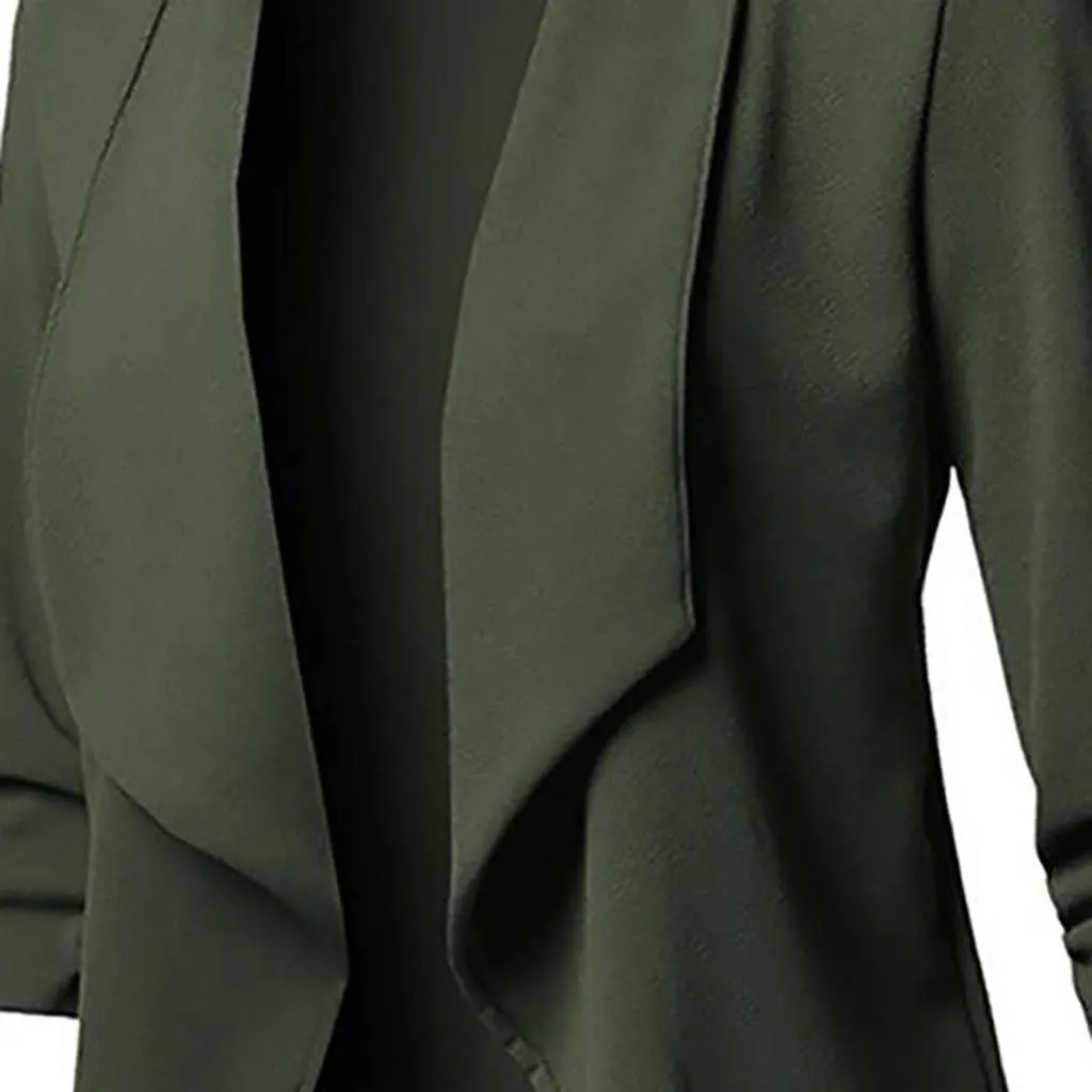 Women Business Blazers 2024 Trendy Casual Cropped Blazer Jacket Petite Open Front Office Cardigan Stylish Womens Coats