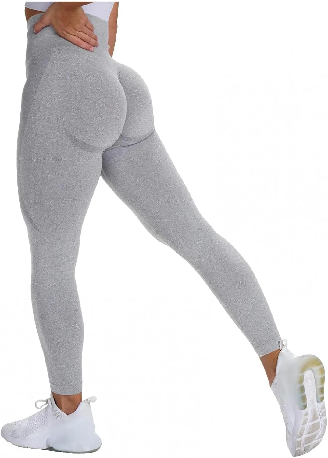 Women High Waist Workout Yoga Pants Gym Smile Contour Seamless Scrunch Butt Lift Leggings Compression Yoga Pant Tights