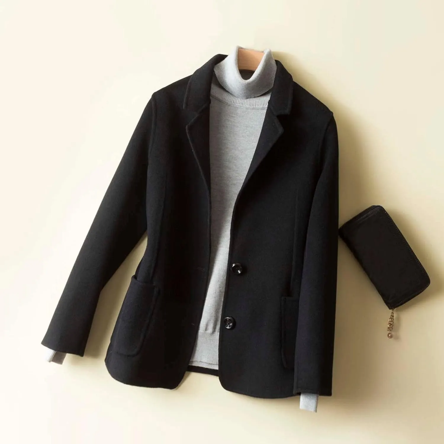 Women Winter Fashion Blazers Business Casual Single Breasted Blazer Jacket Slim Long Sleeve Lapel Work Suit Jackets