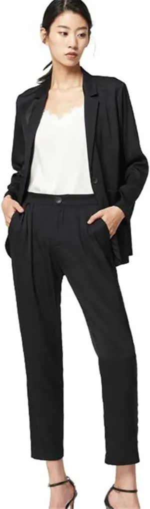 Women's 2-Piece Blazer Jacket Spring Long Sleeve Suits