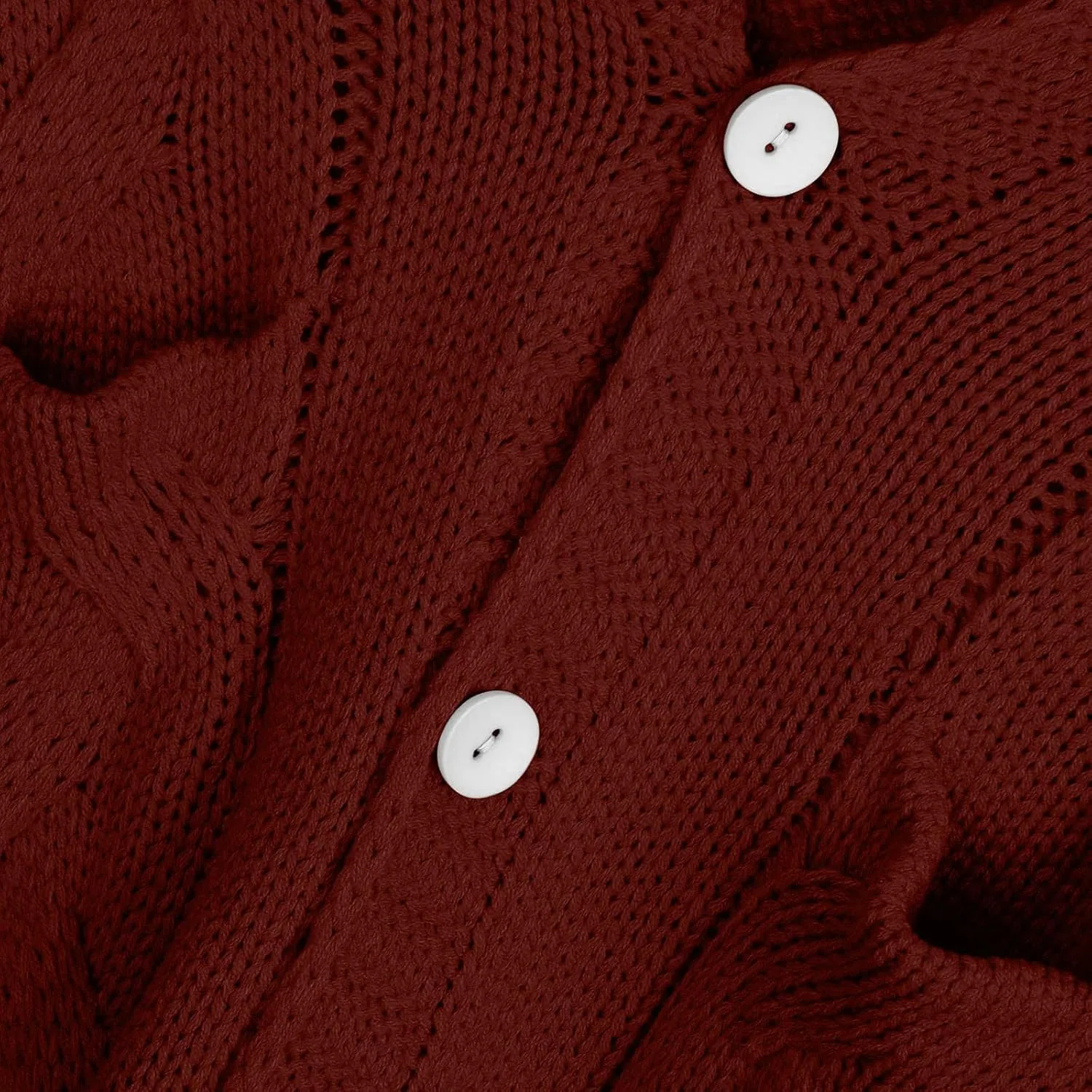 Womens 2024 Long Sleeve Cable Knit Long Cardigan Open Front Button Sweaters Fall Winter Chunky Overcaot with Pockets