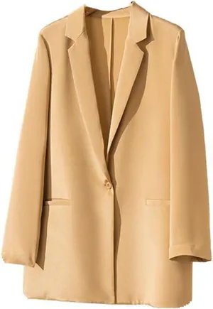 Women's Blazer Jacket Spring Loose Lapel Long Sleeve Suit