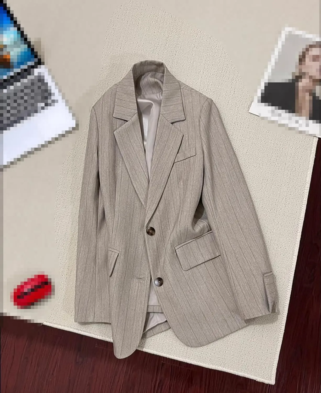 Women's Blazer Jacket Spring Striped Casual Suits for Women