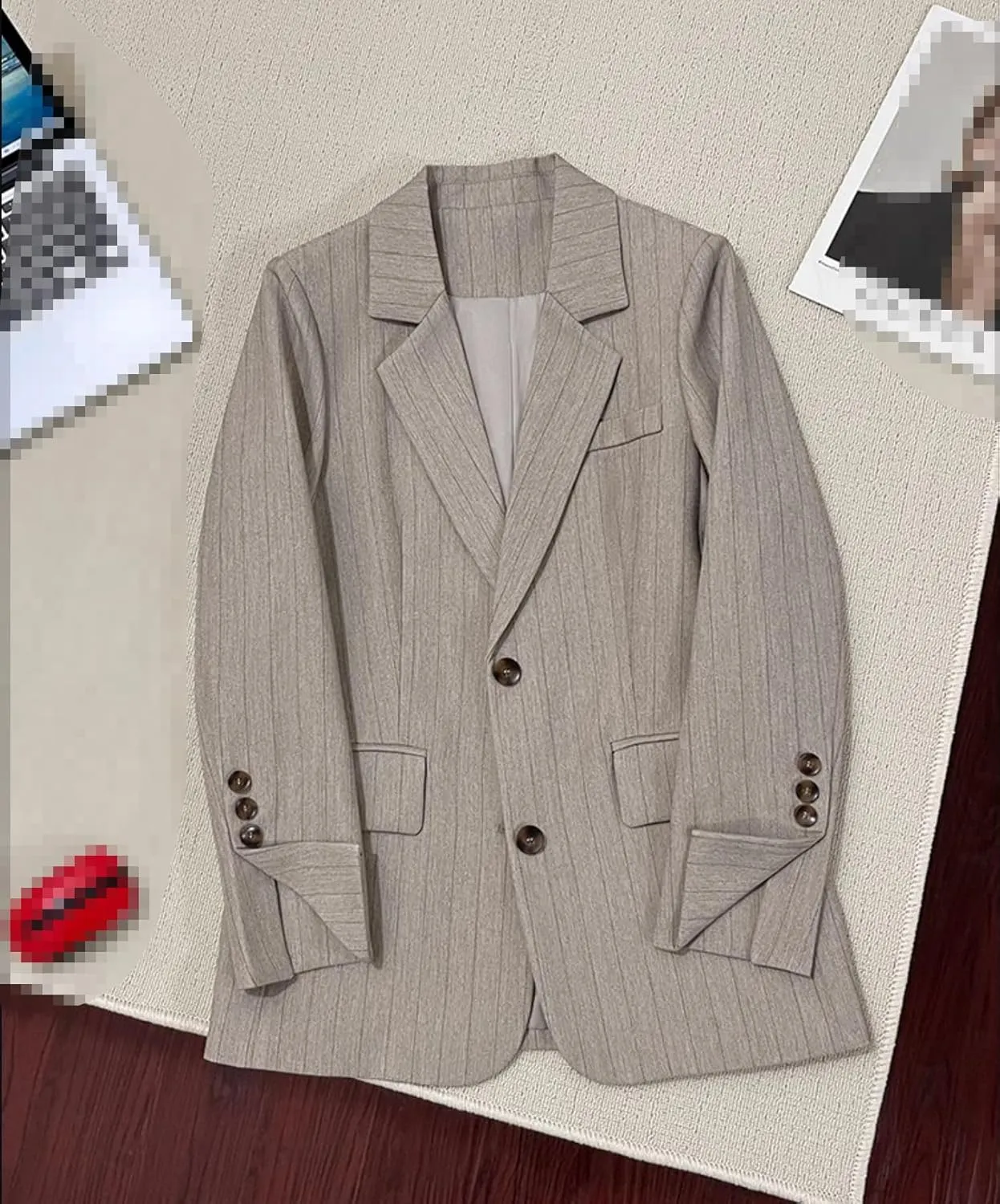 Women's Blazer Jacket Spring Striped Casual Suits for Women