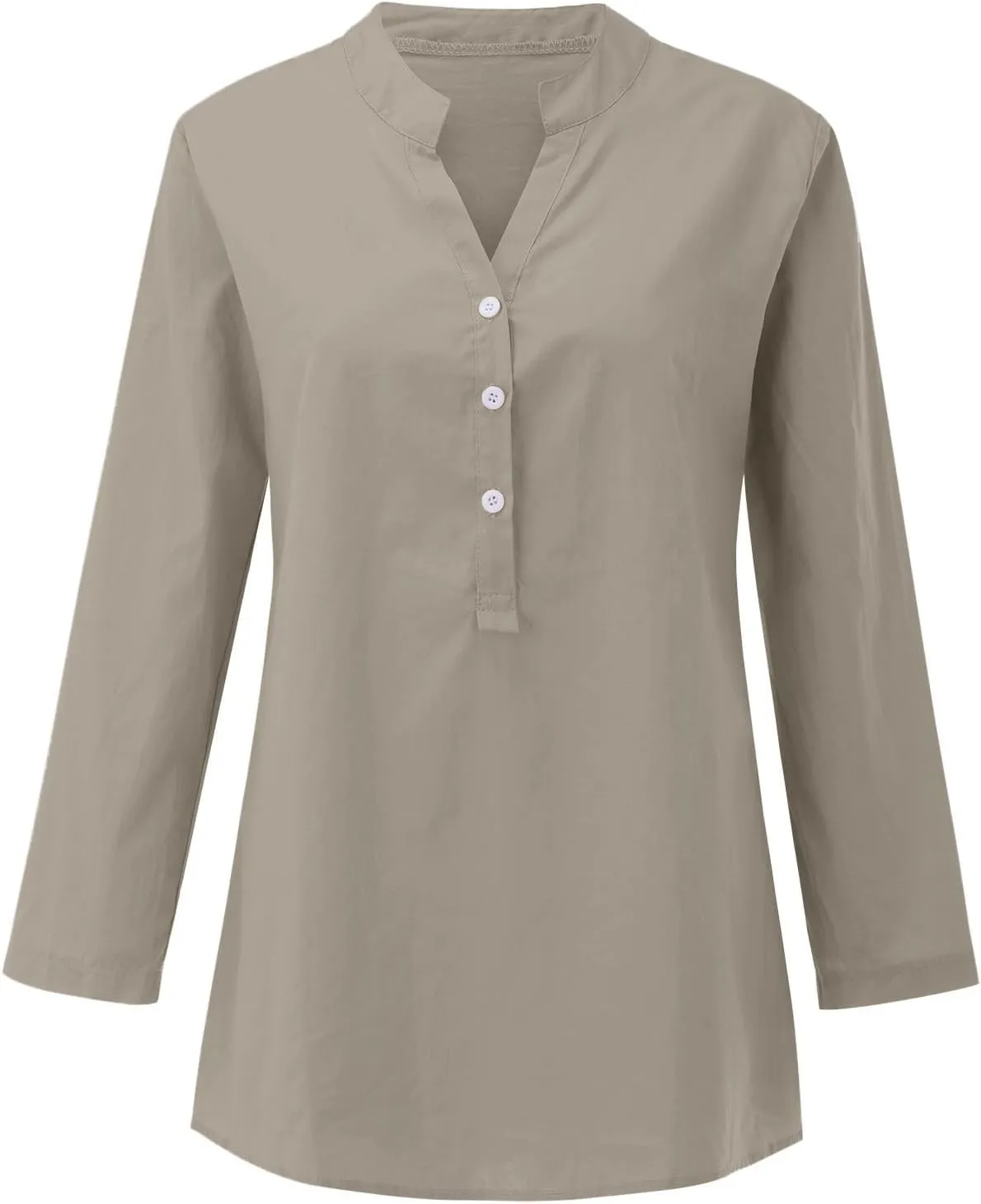Women's Button Down Shirts Plain Long Sleeve Linen Summer Casual Oversized Blouse Tops Loose Fit Tee Tops