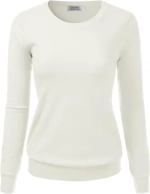 Women's Crewneck Long Sleeve Pullover Premium Soft Knit Sweater (S-XXL)