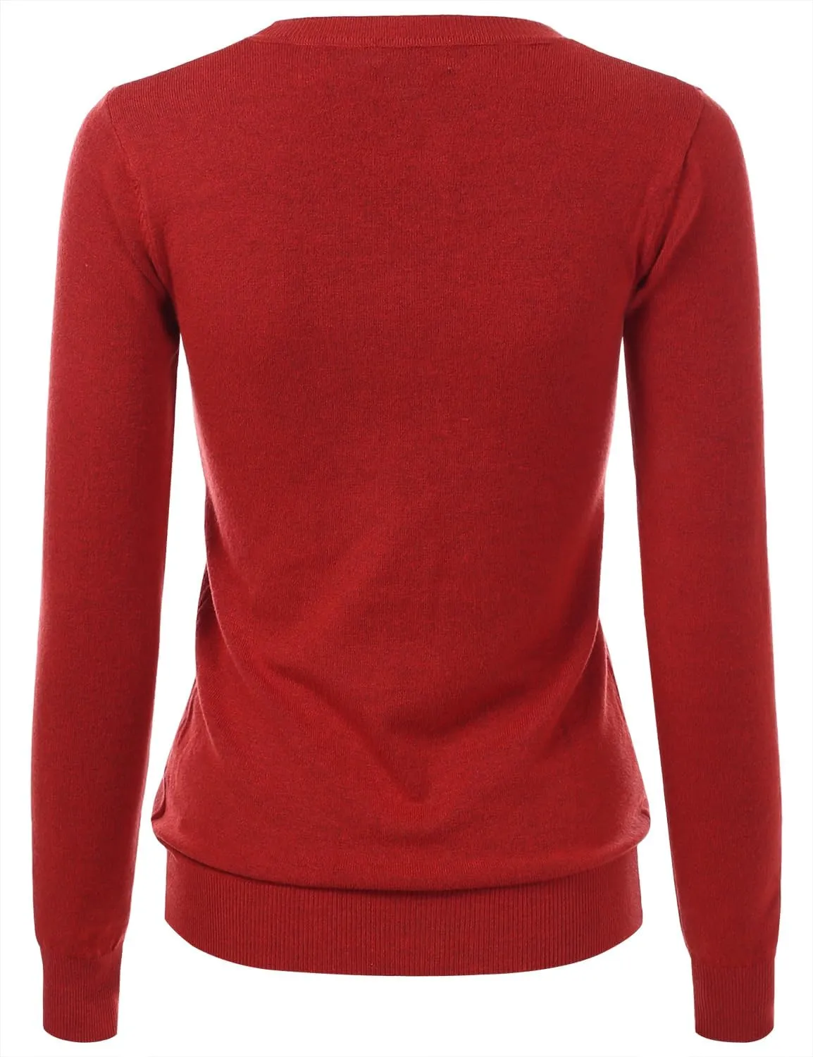 Women's Crewneck Long Sleeve Pullover Premium Soft Knit Sweater (S-XXL)