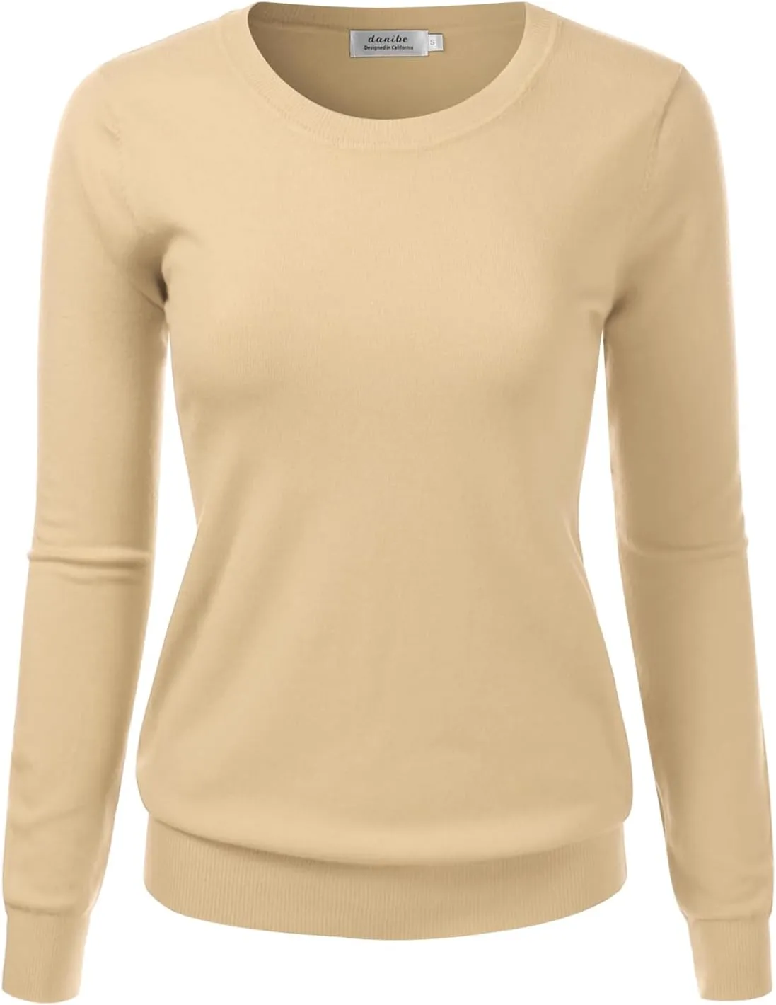 Women's Crewneck Long Sleeve Pullover Premium Soft Knit Sweater (S-XXL)