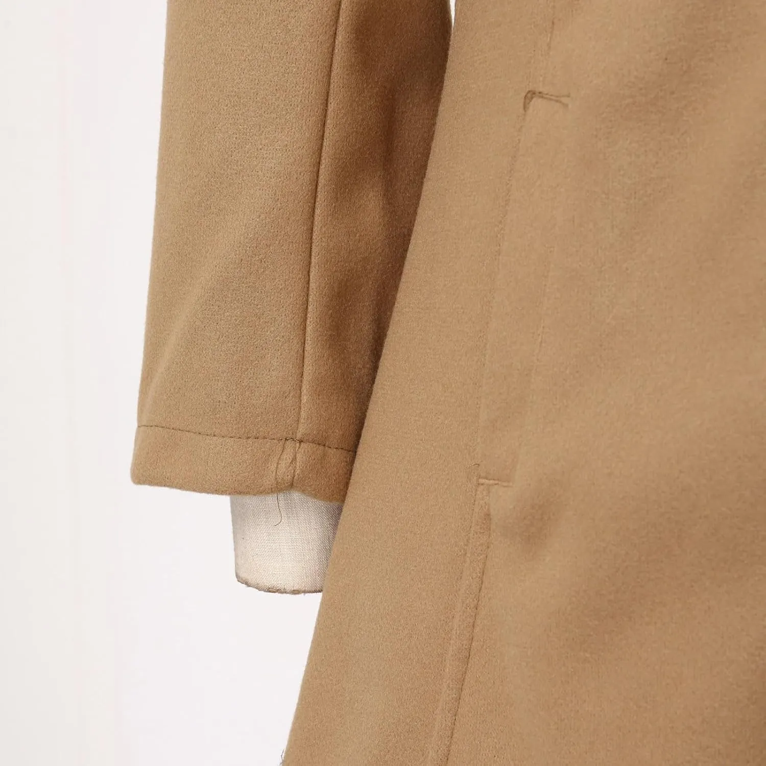 Women's Elegant Blazers Single Breasted Coat 2024 Winter Mid Woolen Overcoat Work Office Pea Jackets Overcoats