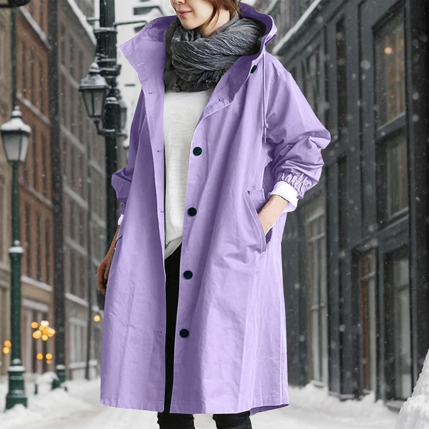 Women's Elegant Overcoat Notched Shawl Collar Single Breasted Outerwear Winter Long Coat