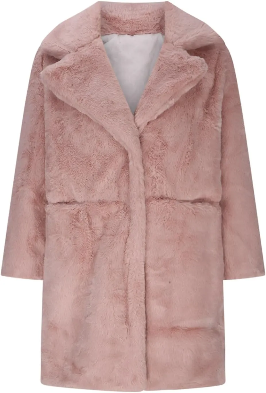 Women's Fashion Cropped Faux Fur Jacket Long Sleeve Open Front Cardigan Casual Fluffy Parka Shaggy Classic Short Coat