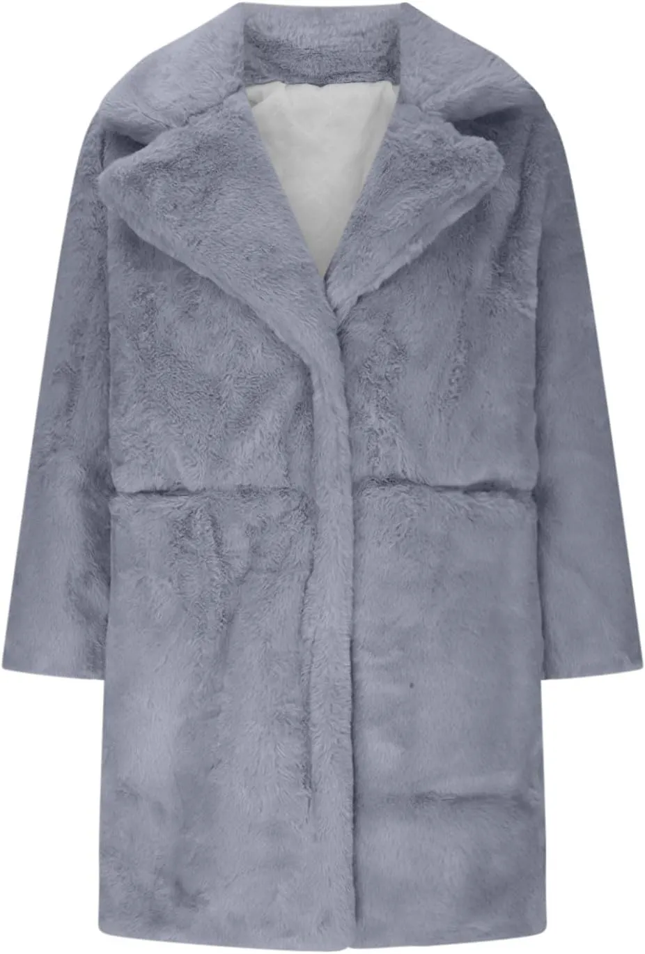 Women's Fashion Cropped Faux Fur Jacket Long Sleeve Open Front Cardigan Casual Fluffy Parka Shaggy Classic Short Coat