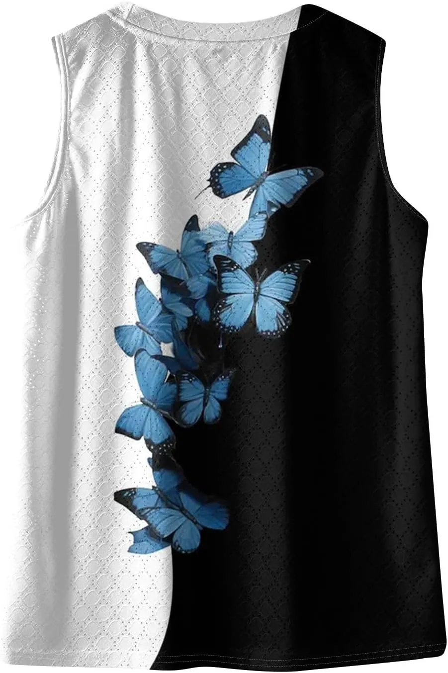 Womens Flower Print Crewneck Tank Tops Graphic Curved Hem Sleeveless Tops Summer Casual Loose Fit Shirts 2025