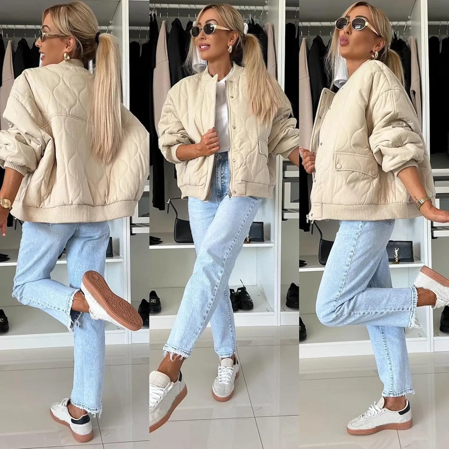 Women's Full Zip Oversized Chunky Jackets Casual Button Zip Up Open Front Cardigans Jacket Warm Solid Winter Coats