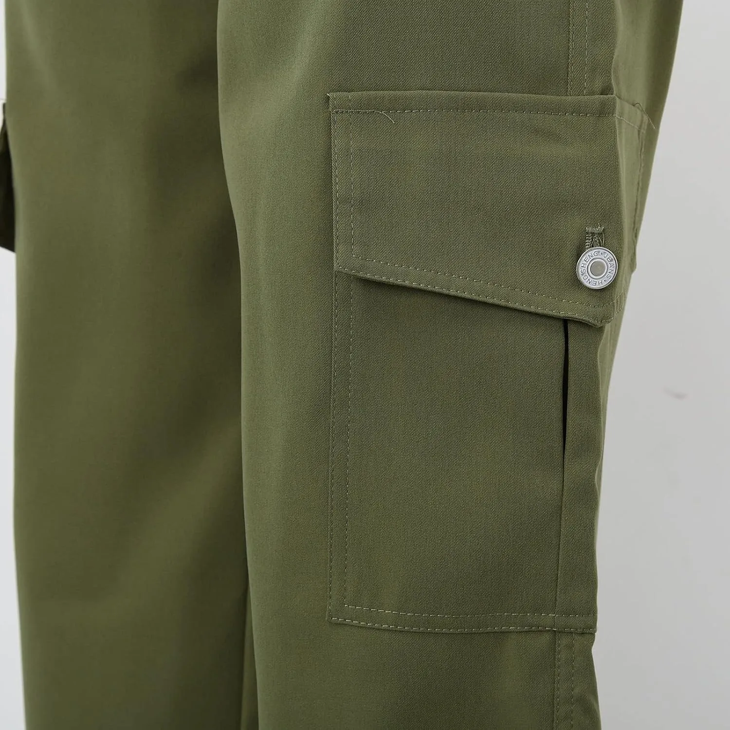 Women's High Waisted Cargo Pants Baggy High Waisted Parachute Pants with Pockets Wide Leg Y2K Streetwear Casual Pants