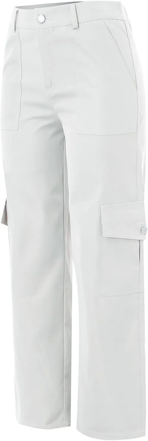 Women's High Waisted Cargo Pants Baggy High Waisted Parachute Pants with Pockets Wide Leg Y2K Streetwear Casual Pants