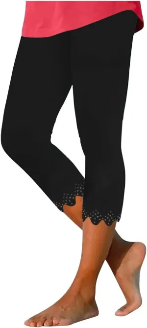 Women's High Waisted Yoga Capris Capris Leggings Classic American Flag Print Yoga Running Pants Soft High Waisted