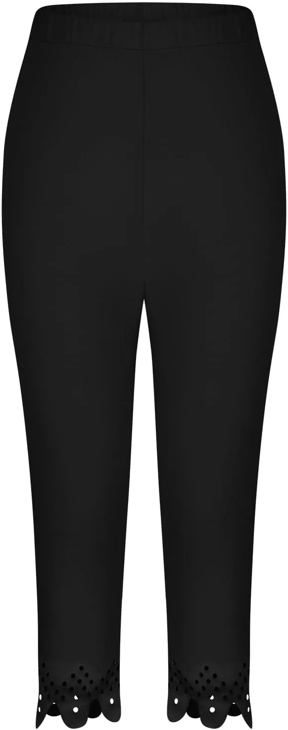 Women's High Waisted Yoga Capris Capris Leggings Classic American Flag Print Yoga Running Pants Soft High Waisted
