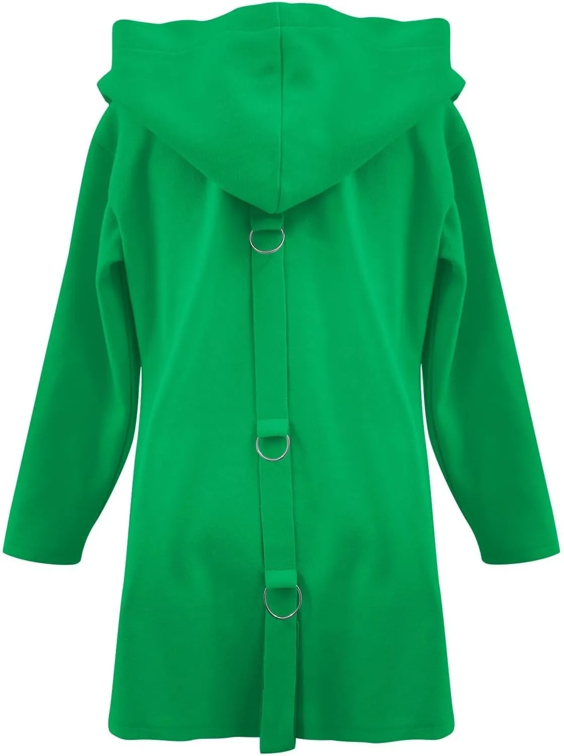 Womens Jackets Casual Single Breasted Hooded Jacket Lapel Neck Long Sleeve Solid Cardigans Trench Coat for Women 2024