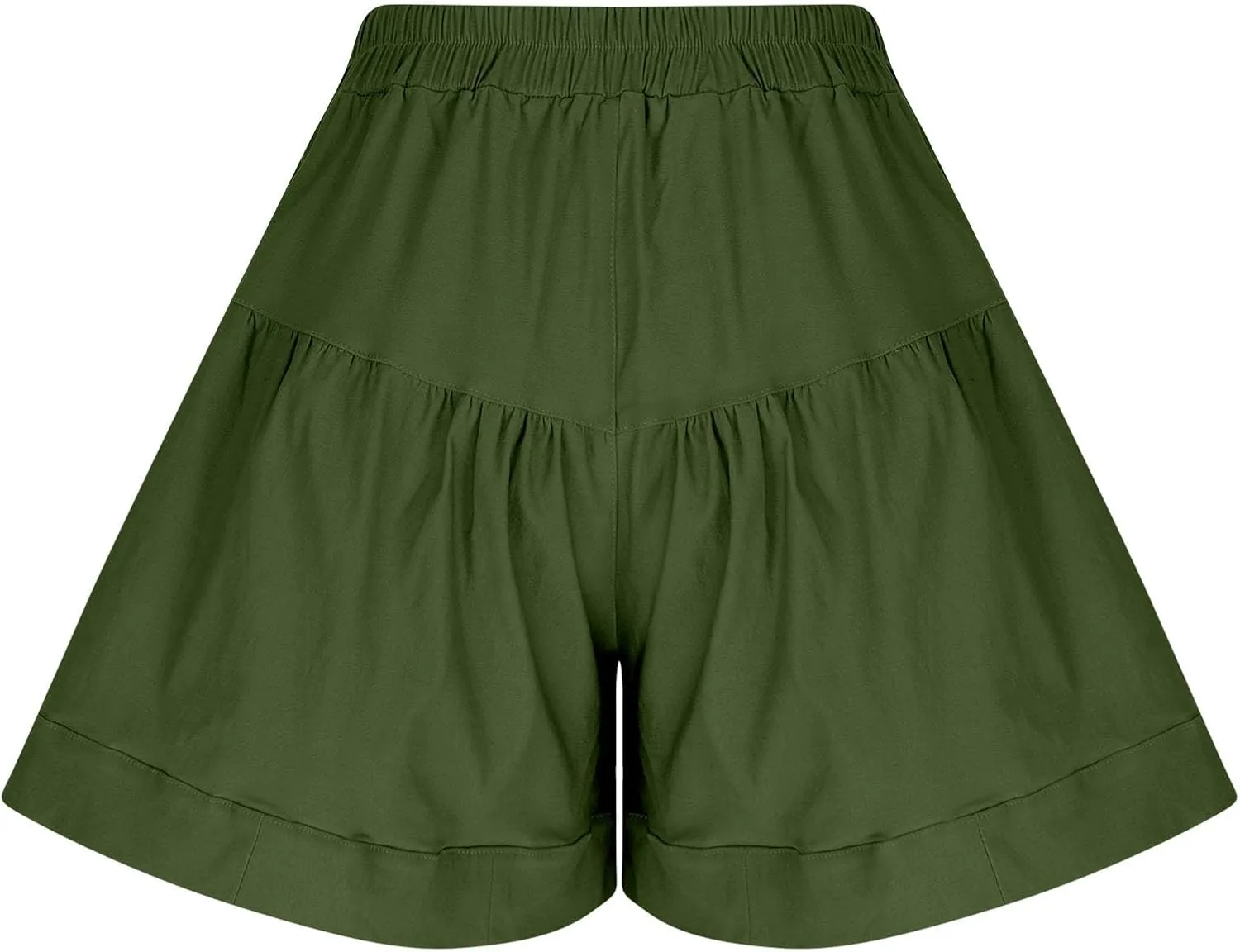 Women's Shorts Summer Baggy High Waisted Flowy Wide Leg Buttons Pleated Casual Denim Shorts 2025 Fashion Pleated Skorts