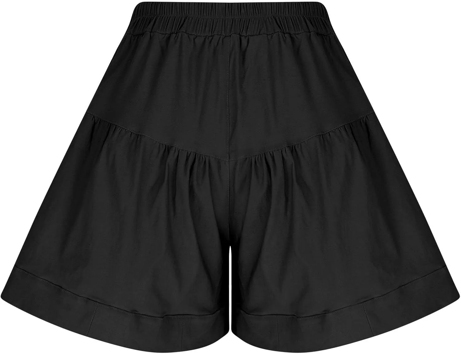 Women's Shorts Summer Baggy High Waisted Flowy Wide Leg Buttons Pleated Casual Denim Shorts 2025 Fashion Pleated Skorts