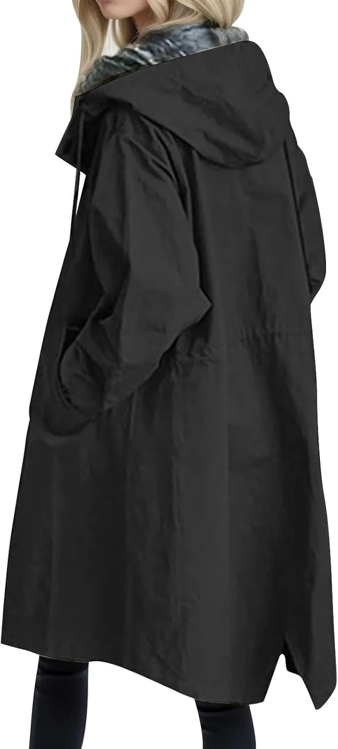 Women's Trench Coat 2024 Long Double-Breasted Fall Fashion Windbreaker Jackets Classic Lapel Slim Overcoat Outerwear